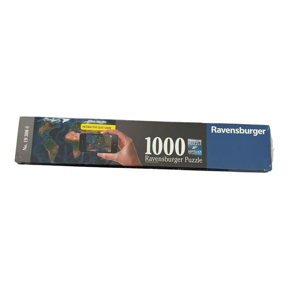 Puzzle 1000 Piece Ravensburger World Map Interactive Quiz Game Brand New Sealed - Picture 4 of 7